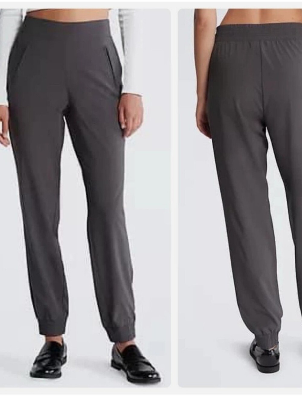 Calvin Klein Modern Commute Joggers In Forged Iron Gray Womens Size XL